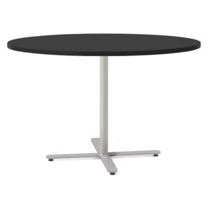 Stôl TILO, Ø1200x720 mm, strieborná / čierna