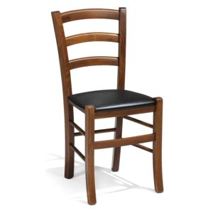 Jedálenská stolička TULSA, orech / koženka