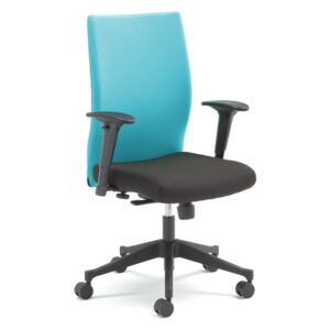 Kancelárska stolička s odnímateľným poťahom MILTON, tyrkysová / čierna