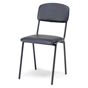Jedálenská stolička CLINTON, koženka/čierna