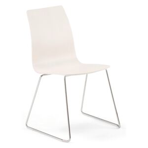 Jedálenská stolička FILIP, V 450 mm, biela/chróm