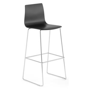 Barová stolička FILIP, V 830 mm, čierna/chróm
