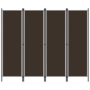 4-panelový paraván hnedý 200x180 cm