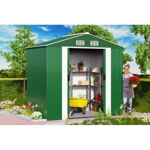 Záhradný domček - 210x132x186cm - zelená - InternetovaZahrada 990739