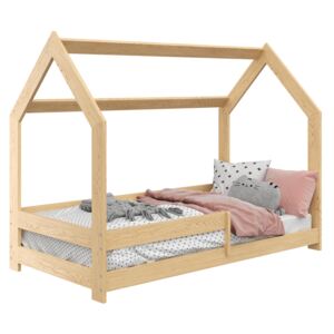 AMI nábytok Detská posteľ DOMČEK D5 80x160cm masív borovica
