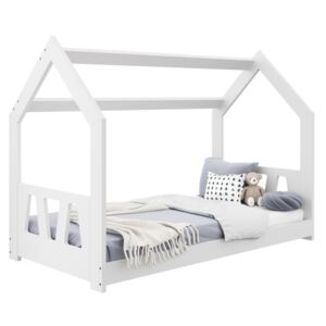 AMI nábytok Detská posteľ DOMČEK D2A 80x160cm masív biela