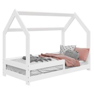 AMI nábytok Detská posteľ DOMČEK D5 80x160cm masív biela