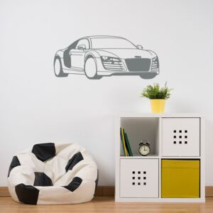 GLIX Audi - nálepka na stenu Šedá 95 x 40 cm
