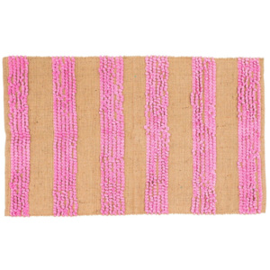 Obdĺžnikový koberček Pink & Natural Stripes
