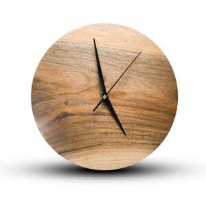 TIMMER wood decor Walnut Ring - Orechové drevené hodiny