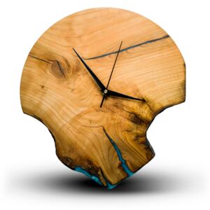TIMMER wood decor RAW Resin - Čerešňové drevené hodiny