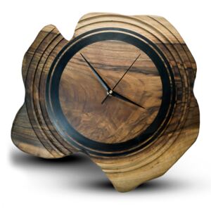 TIMMER wood decor Artefakt - Orechové drevené hodiny