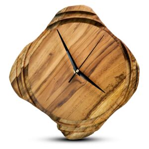 TIMMER wood decor Artefakt - Teakové drevené hodiny