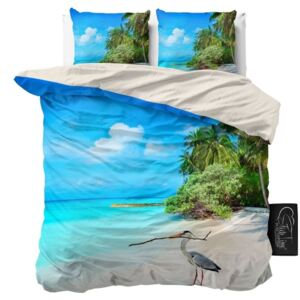 Obliečky z mikroperkálu na dvojlôžko Sleeptime Beach, 160 × 200 cm
