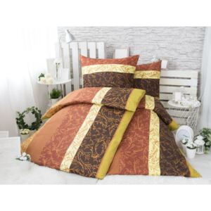 XPOSE® Bavlnené obliečky na dve postele EVA - hnedá