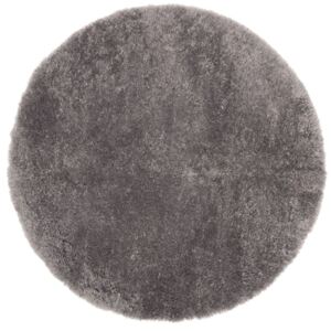 MAXMAX Plyšový guľatý koberec FIREN - sivý