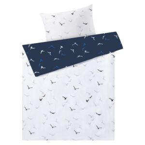 MERADISO® Saténová posteľná bielizeň, 140 x 200 cm (vtáky) (100328293)