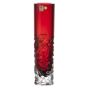 Krištáľová váza Floe, farba rubínová, výška 280 mm