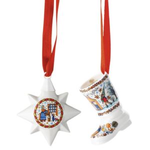 Rosenthal vianočná sada porcelánová mini topáočka a mini hviezda, Vianočné pečenie, limitovaná edícia