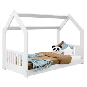 AMI nábytok Detská posteľ DOMČEK D2E 80x160cm masív biela