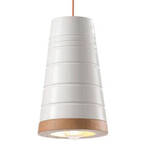 Škandinávska keramická závesná lampa C1785 biela