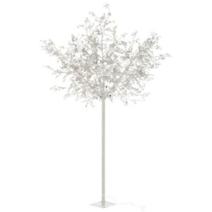 Strom biely strieborný s LED svetlom dekorácia BLUSHING BEAUTY