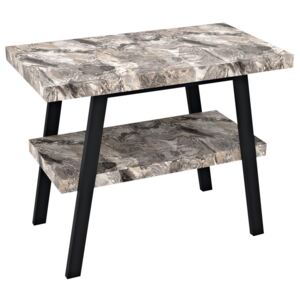 Sapho, TWIGA umývadlový stolík 90x72x50 cm, čierna matná/šedý kameň, VC442-90-10