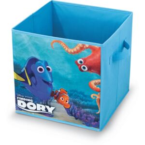 Modrý úložný box na hračky Domopak Finding Dory, dĺžka 32 cm