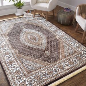 Orientálny koberec hnedej farby Hnedá Šírka: 120 cm | Dĺžka: 170 cm