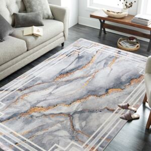 Štýlový koberec sivej farby Sivá Šírka: 120 cm | Dĺžka: 180 cm