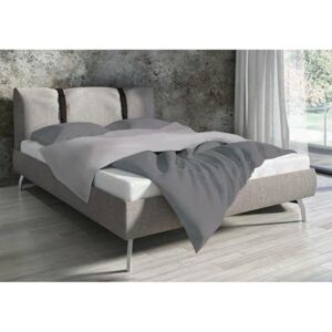 Bavlnené obojstranné posteľné obliečky šedej farby Sivá
