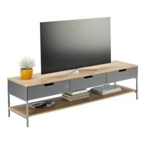 KOMODA 'LOWBOARD', sivá, farby dubu, 150/40/40 cm Xora - TV nábytok