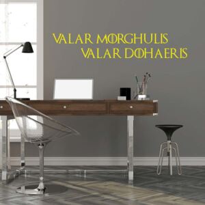 GLIX Game of Thrones Valar Morghulis - samolepka na stenu Žltá 60x10 cm