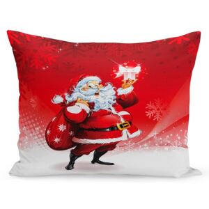 Vianočná obliečka na vankúš Santa a darčeky 70 x 80 cm SKLADOM Červená