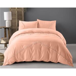 Elegantné posteľné obliečky marhuľovej farby z kolekcie FASHION 200 x 220 cm Oranžová