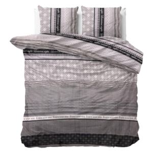 Luxusné posteľné obliečky v odtieňoch antracitovej farby 200 x 220 cm Sivá