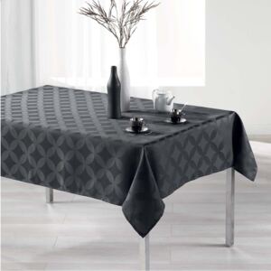 Tmavo sivý vzorovaný obrus na stôl v škandinávskom štýle 140 x 300 cm Sivá