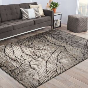 Originálny béžovo hnedý futuristický koberec Hnedá Šírka: 80 cm | Dĺžka: 150 cm