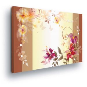Obraz na plátne - Brown Belts with Floral Details 100x75 cm