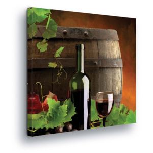 Obraz na plátne - Red wine 80x80 cm