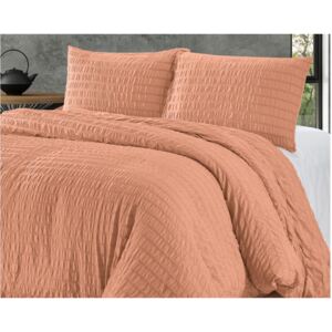 Svetlo oranźové jednofarebné posteľné obliečky 200 x 220 cm Oranžová