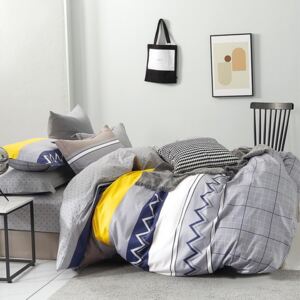 Krásne sivé posteľné obliečky so vzorovaným motívom Sivá