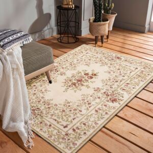 Kvalitný vintage koberec do obývačky v krémovej farbe krémová Šírka: 80 cm | Dĺžka: 150 cm