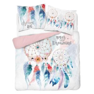Bavlnené posteľné obliečky v pastelových farbách s lapačom snov 200x220cm SKLADOM