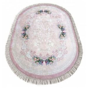 Oválny protišmykový koberec v ružovej farbe Ružová Šírka: 120 cm | Dĺžka: 180 cm