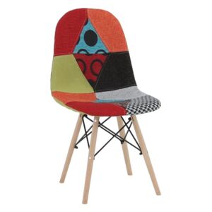 TEMPO KONDELA Candie 2 New Typ 2 jedálenská stolička vzor patchwork / buk