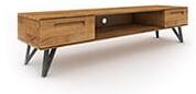 TV stolík z dubového dreva 182x42 cm Golo - The Beds