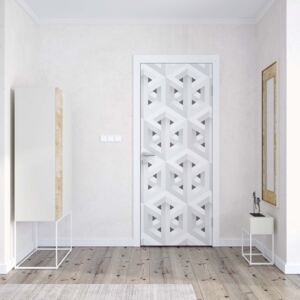 GLIX Fototapeta na dvere - Modern 3D White And Grey Cube Pattern