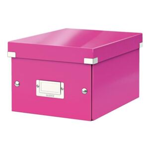 LEITZ Malá škatuľa Click & Store metalická ružová