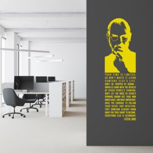 GLIX Steve Jobs - samolepka na zeď Žltá 30 x 100 cm